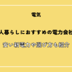 【2026年4月】一人暮らしにおすすめの電力会社12選！安い新電力や選び方も紹介