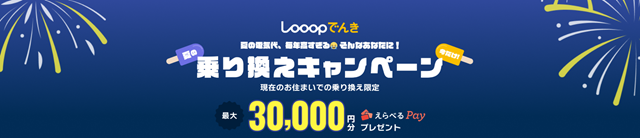 Looopでんき キャンペーン 夏