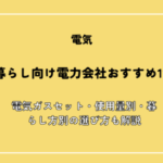 2人暮らし向け電力会社おすすめ11選！電気ガスセット・使用量別・暮らし方別の選び方も解説