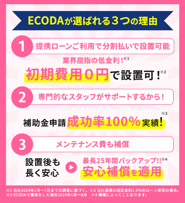 ECODA 選ばれる理由