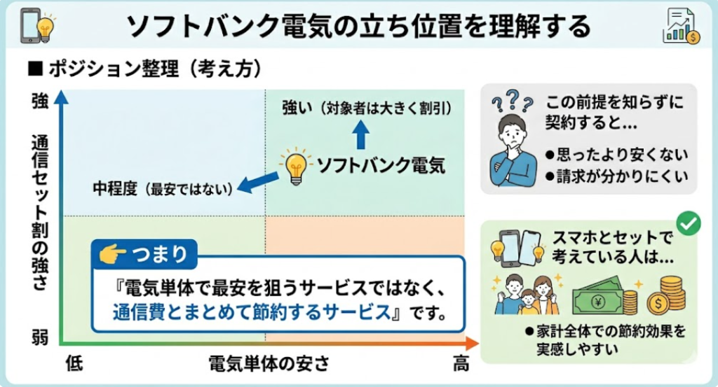 ソフトバンク電気 立ち位置