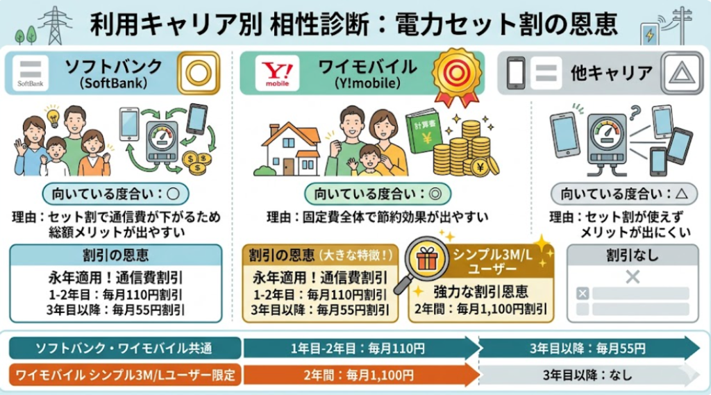 電力セット割 恩恵