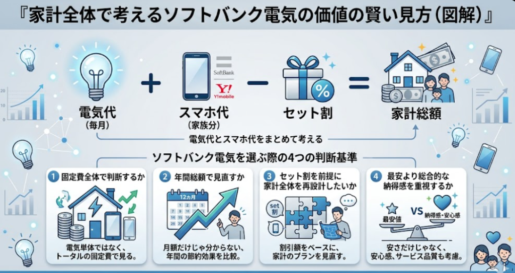 ソフトバンクでんき 価値観 違い