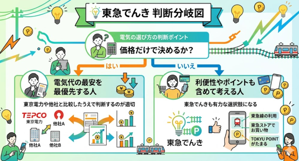 東急でんき 判断分岐図