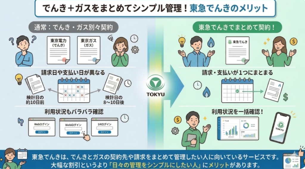 でんき＋ガス まとめて管理