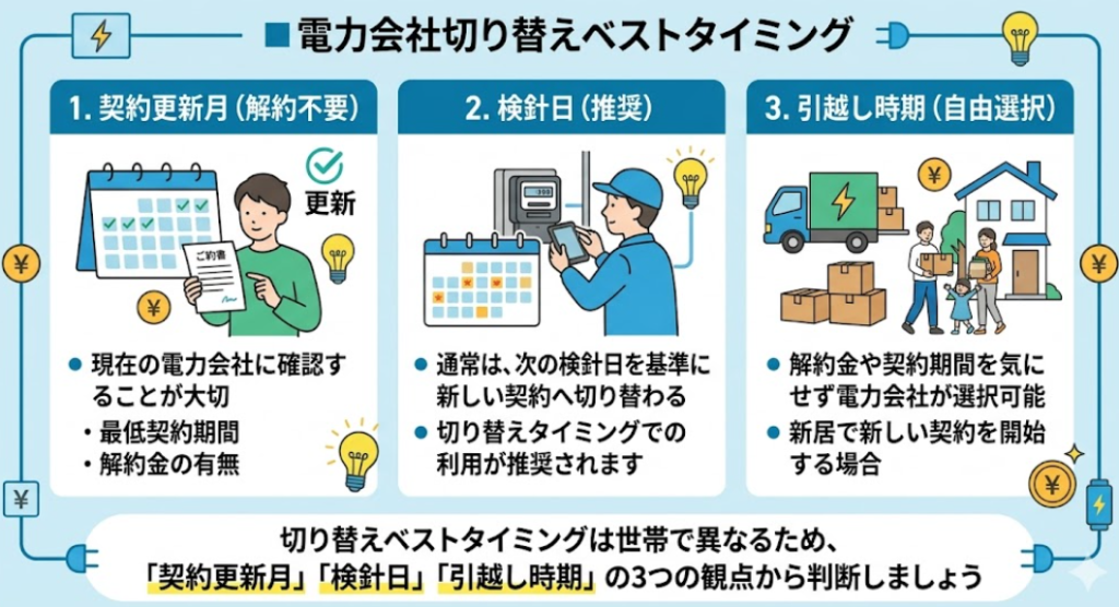 電力会社 切り替え タイミング