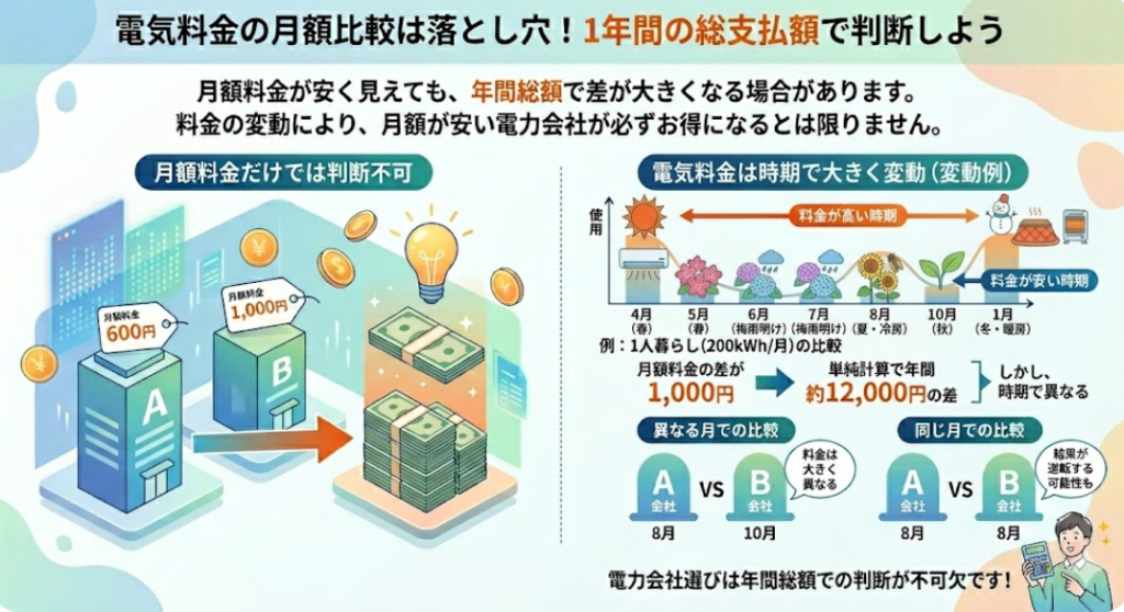電気料金 年間比較