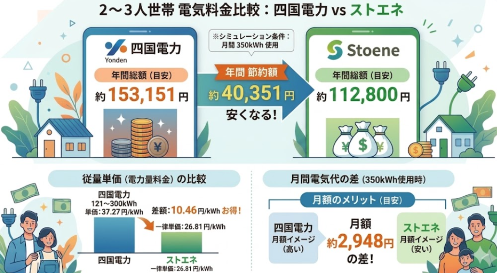 四国電力 ストエネ 比較