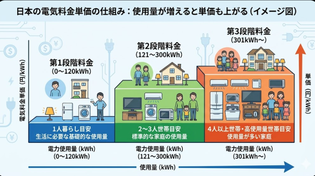電気料金単価 イメージ図