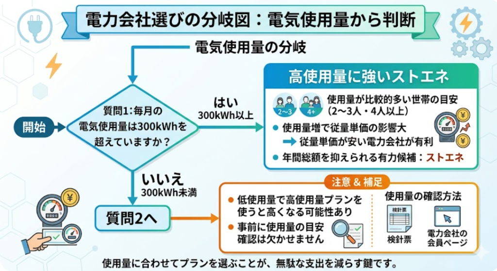 300kWh使用量 分岐図