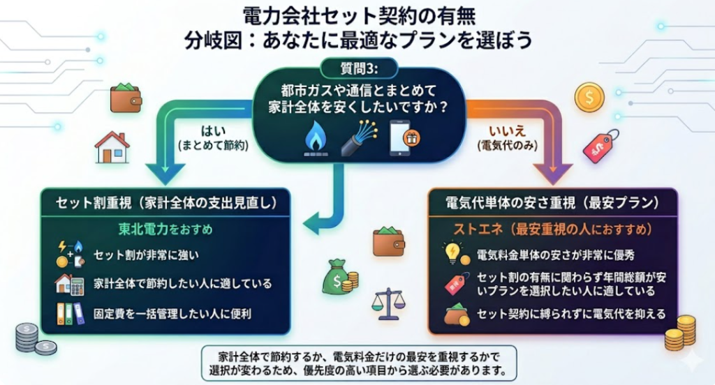 セット割 分岐図
