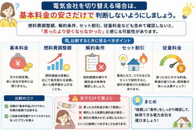 電力会社 見直し ポイント