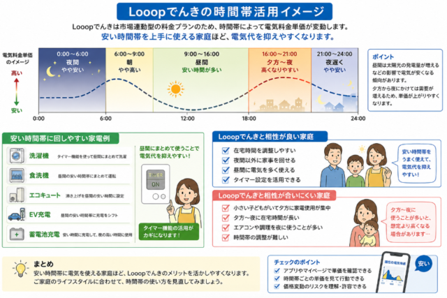 Looopでんき 活用イメージ図