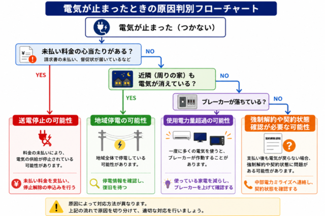電気止まった 原因