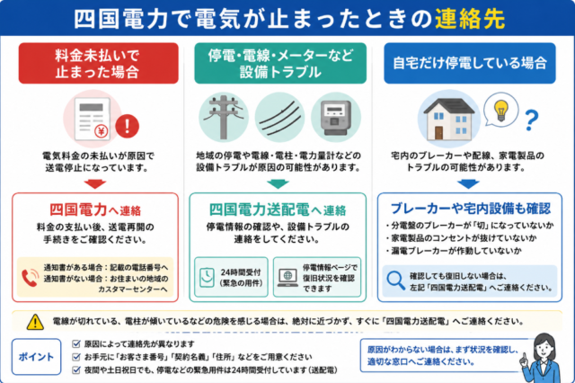 四国電力 電気 止まった 連絡先