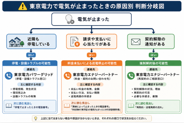 東京電力 電気止まる 原因 分岐図