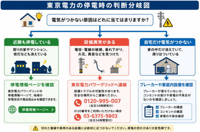 東京電力 停電 原因 分岐図