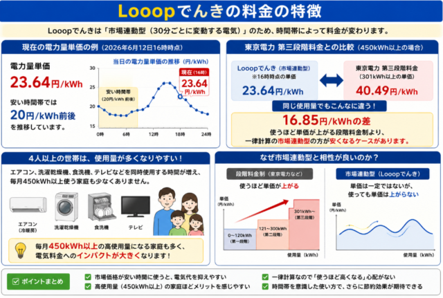 神奈川県 Looopでんき 料金特徴
