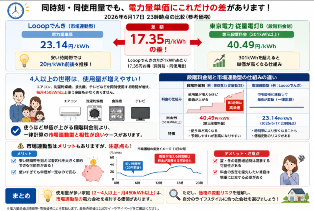 Looopでんき 4人以上世帯