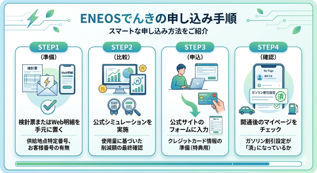 エネオスでんき 口コミから見る申し込み手順