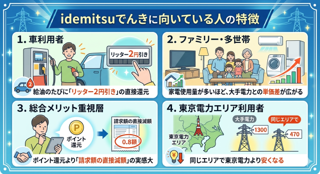 idemitsuでんき 口コミから読み解く向いている人の特徴