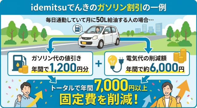 idemitsuでんき 口コミで評価の高いガソリン割引の具体例