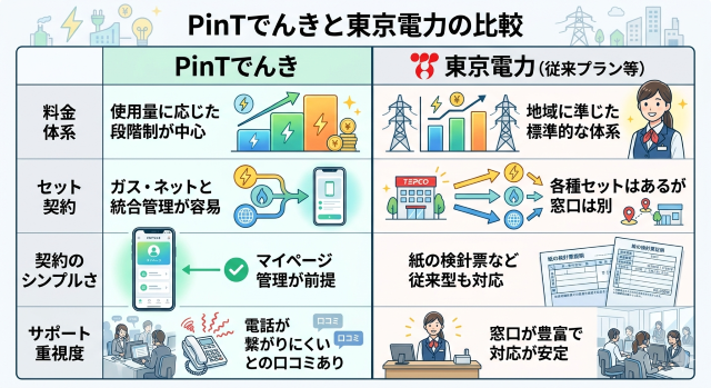 PinTでんき 口コミでわかる東京電力との比較