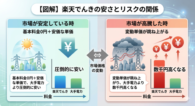 楽天でんきの安さとリスクの関係