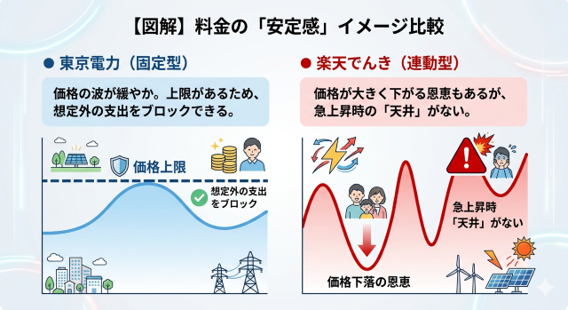 料金の「安定感」イメージ