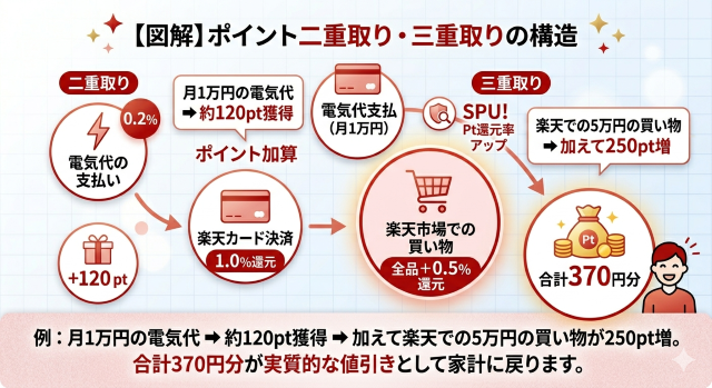 楽天ポイントが貯まる構造