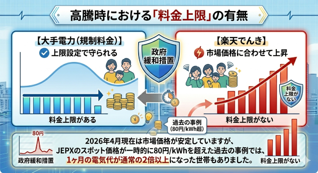 高騰時における料金上限の有無