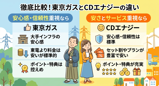 東京ガス 口コミから読み解くCDエナジーとの違い