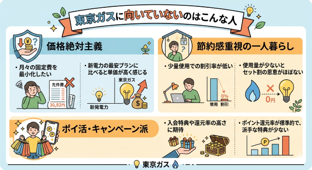 東京ガス 口コミでわかる東京ガスに向いていない人の特徴