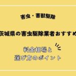 茨城県の害虫・害獣駆除業者おすすめ8選！選び方のポイントや料金相場を解説