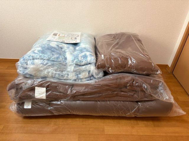 しももとクリーニング 結果 ビニール梱包