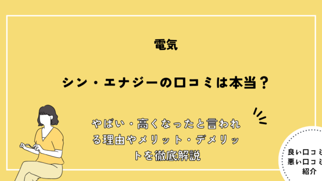 シン・エナジー 口コミ