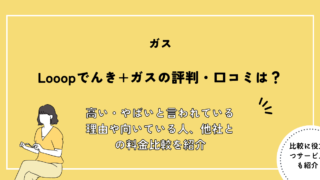 looopでんき ガス 評判