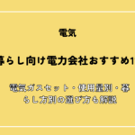 2人暮らし向け電力会社おすすめ11選！電気ガスセット・使用量別・暮らし方別の選び方も解説