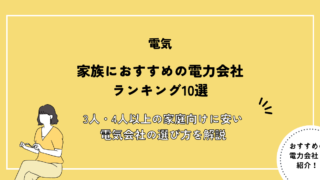電力会社 おすすめ 家族