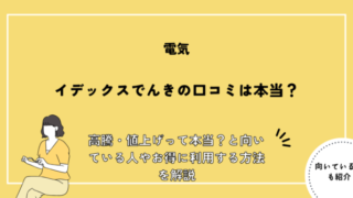 イデックスでんきの口コミは？