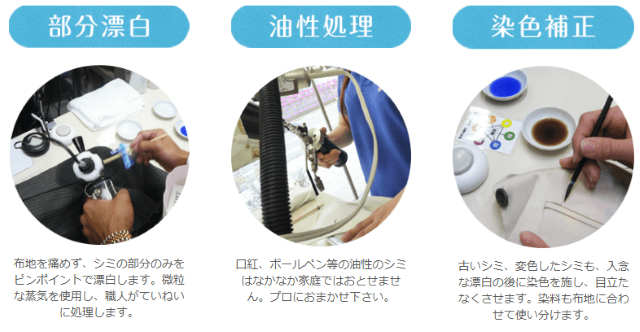 クリコム 染み抜き技術