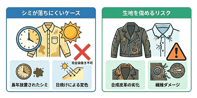 クリーニングで対応できないケース