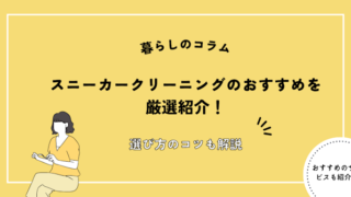 スニーカークリーニングのおすすめを厳選紹介
