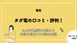 タダ電の口コミ・評判は本当？