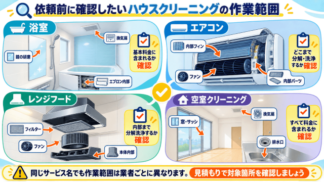 依頼前の作業範囲チェック