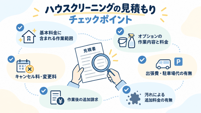 ハウスクリーニング見積もり