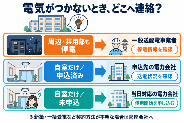 停電時の連絡先早見表 図解