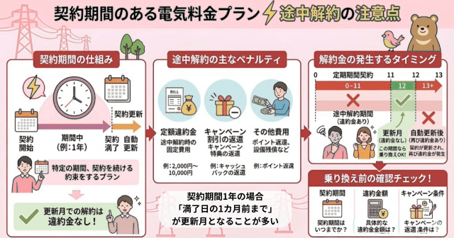 契約期間 更新月 解約金 図解