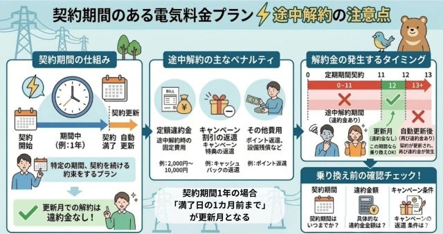 契約期間 更新月 解約金の図解