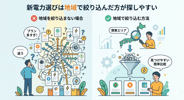 新電力 提供エリアで探す